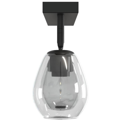 Deckenstrahler Schwarz 54 x 13 x 26 cm Glas und Metall