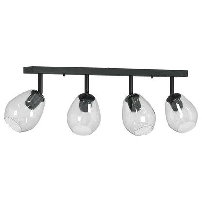 Deckenstrahler Schwarz 70 x 13 x 26 cm Glas und Metall