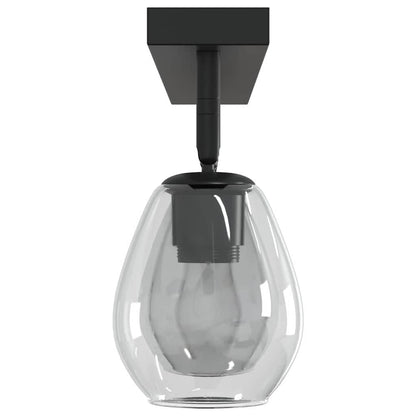 Deckenstrahler Schwarz 70 x 13 x 26 cm Glas und Metall