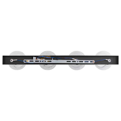 Deckenstrahler Schwarz 70 x 13 x 26 cm Glas und Metall
