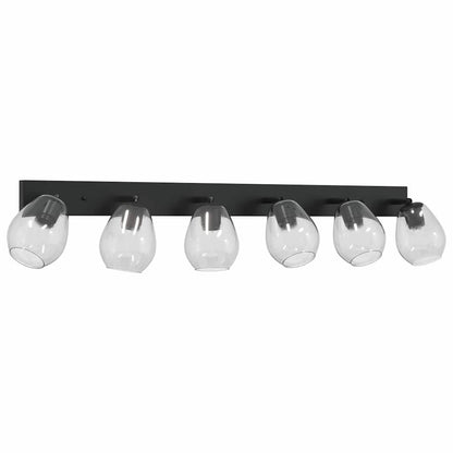Deckenstrahler Schwarz 110,5 x 13 x 26 cm Glas und Metall