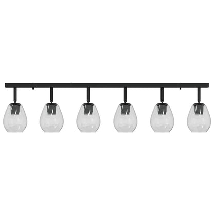 Deckenstrahler Schwarz 110,5 x 13 x 26 cm Glas und Metall