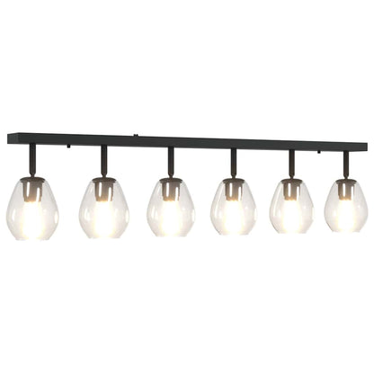 Deckenstrahler Schwarz 110,5 x 13 x 26 cm Glas und Metall