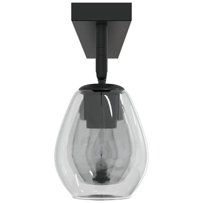 Deckenstrahler Schwarz 110,5 x 13 x 26 cm Glas und Metall