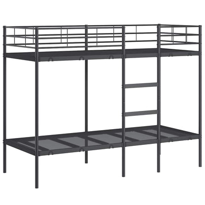 Etagenbett ohne Matratze Schwarz 75x190 cm Stahl
