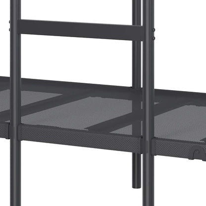 Etagenbett ohne Matratze Schwarz 75x190 cm Stahl