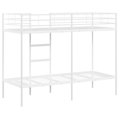 Etagenbett ohne Matratze Weiß 80x200 cm Stahl