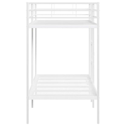 Etagenbett ohne Matratze Weiß 90x200 cm Stahl