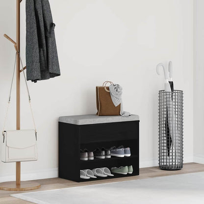 Schuhbank Schwarze Eiche 60 x 30 x 45 cm Holzwerkstoff