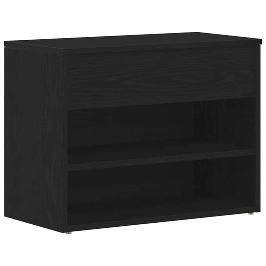 Schuhbank Schwarze Eiche 60 x 30 x 45 cm Holzwerkstoff