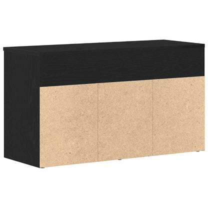Schuhbank Schwarze Eiche 80 x 30 x 45 cm Holzwerkstoff