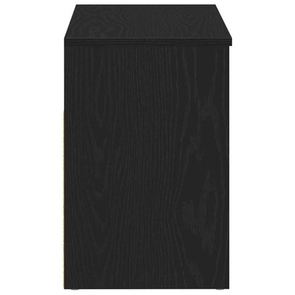 Schuhbank Schwarze Eiche 80 x 30 x 45 cm Holzwerkstoff