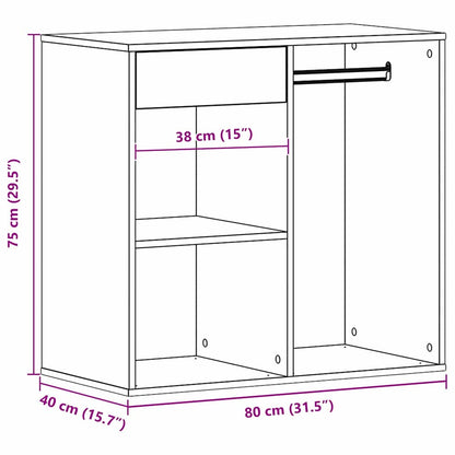 Kosmetikschrank Schwarze Eiche 80 x 40 x 75 cm Holzwerkstoff