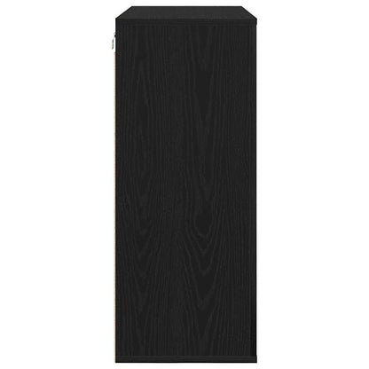 Wandschrank Schwarze Eiche 80 x 33 x 80 cm Holzwerkstoff