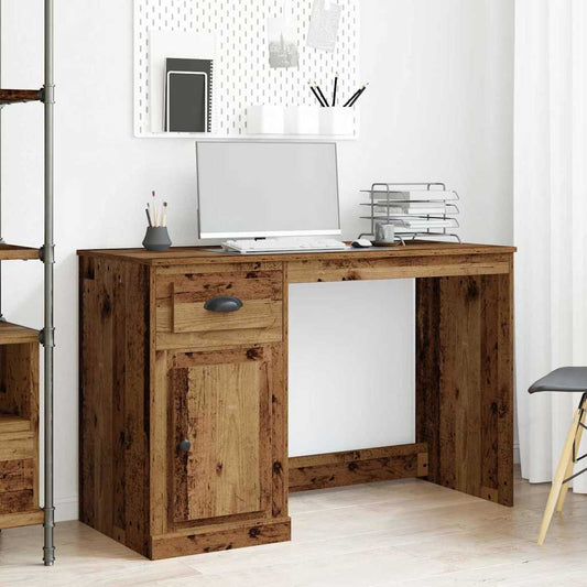 Schreibtisch mit Tür Altholz 50 x 115 x 75 cm Holzwerkstoff