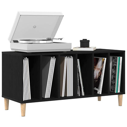 Schallplattenschrank mit Regal Schwarze Eiche 100 x 38 x 48 cm