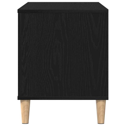 Schallplattenschrank mit Regal Schwarze Eiche 100 x 38 x 48 cm