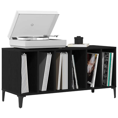 Schallplattenschrank mit Regal Schwarze Eiche 100 x 38 x 48 cm