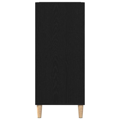 Schallplattenschrank mit Regal Schwarze Eiche 84.5 x 38 x 89 cm