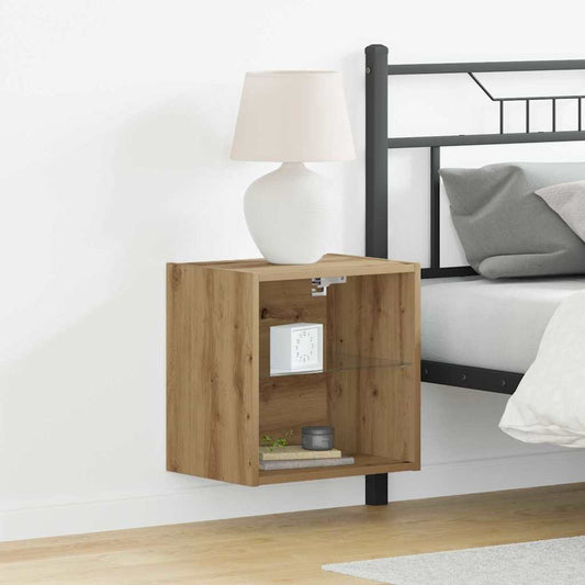Schweberegal mit Regal Braun 40 x 28.5 x 40 cm Holzwerkstoff