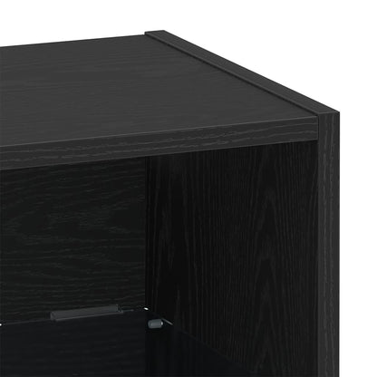 Schweberegal mit Regal Schwarz 40 x 28.5 x 40 cm Holzwerkstoff
