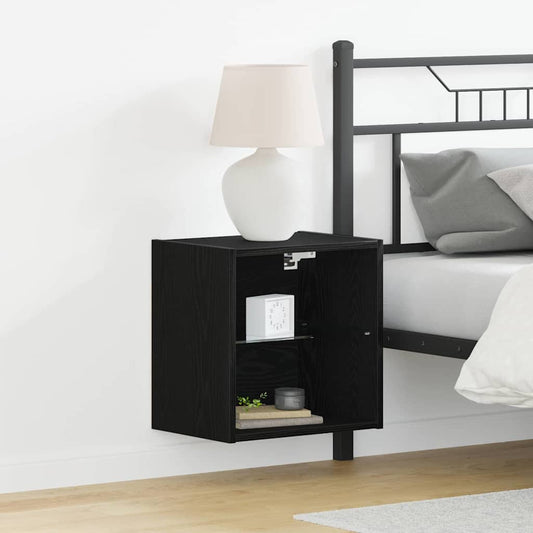 Schweberegal 2 pcs Schwarz 40 x 28.5 x 40 cm Holzwerkstoff
