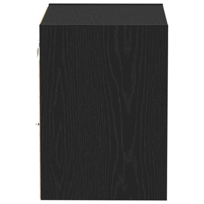 Schweberegal 2 pcs Schwarz 40 x 28.5 x 40 cm Holzwerkstoff