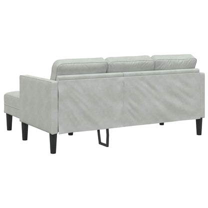 Sofa Set 2 pcs Hellgrau 173 x 131 x 67 cm Samt