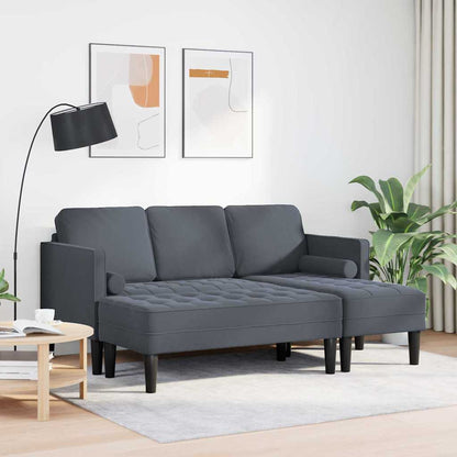 Sofa Set 2 pcs Dunkelgrau 173 x 131 x 67 cm Samt