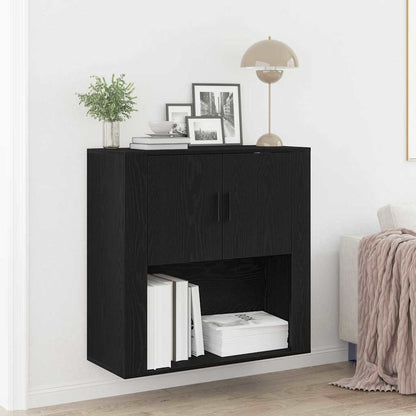 Wandschrank Schwarze Eiche 80 x 33 x 80 cm Holzwerkstoff