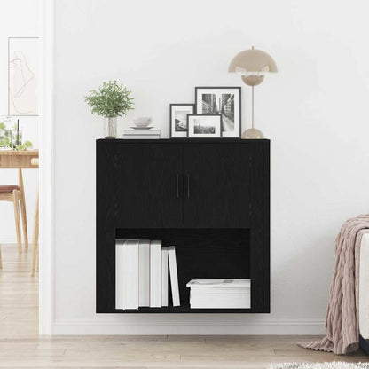 Wandschrank Schwarze Eiche 80 x 33 x 80 cm Holzwerkstoff