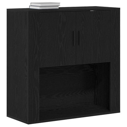 Wandschrank Schwarze Eiche 80 x 33 x 80 cm Holzwerkstoff