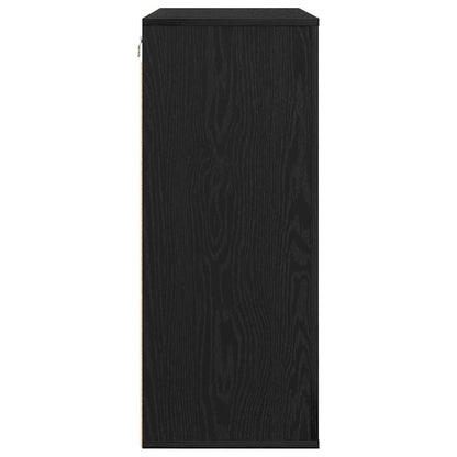 Wandschrank Schwarze Eiche 80 x 33 x 80 cm Holzwerkstoff