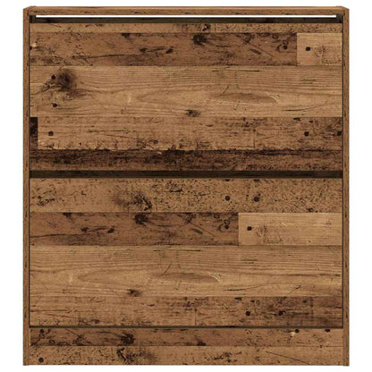 Schuhschrank mit Tür Altholz 80 x 21 x 87.5 cm Holzwerkstoff