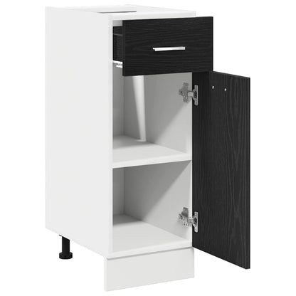 Schubladenunterschrank mit Tür Schwarze Eiche 30 x 46 x 81.5 cm