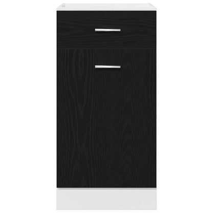 Schubladenunterschrank mit Tür Schwarze Eiche 40 x 46 x 81.5 cm