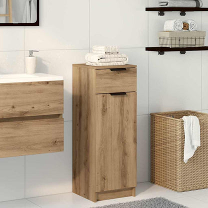 Badezimmer Schrank mit Regal Eiche handwerklich 32 x 34 x 90 cm