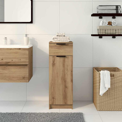 Badezimmer Schrank mit Regal Eiche handwerklich 32 x 34 x 90 cm