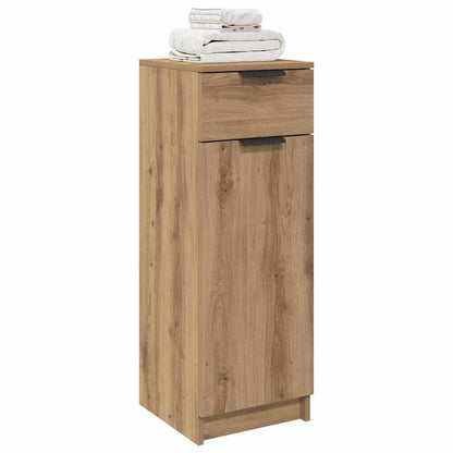 Badezimmer Schrank mit Regal Eiche handwerklich 32 x 34 x 90 cm