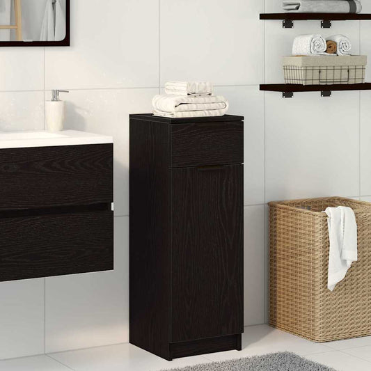 Badezimmer Schrank Schwarze Eiche 32 x 34 x 90 cm Holzwerkstoff