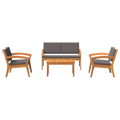 Bistrogarnitur 4 pcs Braun 75 x 45 x 38cm Massivholz Akazie