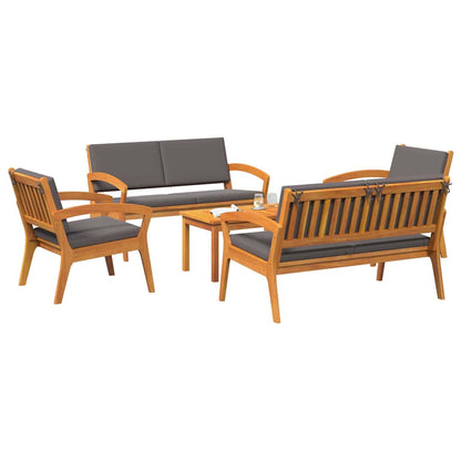 Bistrogarnitur 5 pcs Braun 75 x 45 x 38cm Massivholz Akazie