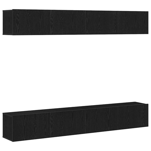 TV-Schrank-Set 4 pcs Schwarze Eiche 100 x 30 x 30 cm