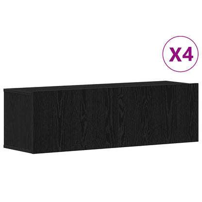 TV-Schrank-Set 4 pcs Schwarze Eiche 100 x 30 x 30 cm
