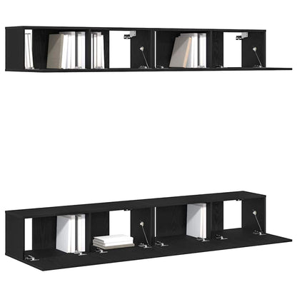 TV-Schrank-Set 4 pcs Schwarze Eiche 100 x 30 x 30 cm