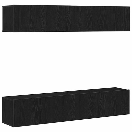 TV-Schrank-Set 4 pcs Schwarze Eiche 80 x 30 x 30 cm