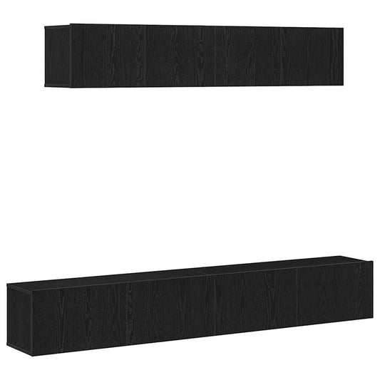 TV-Schrank-Set 4 pcs Schwarze Eiche 100 x 30 x 30 cm