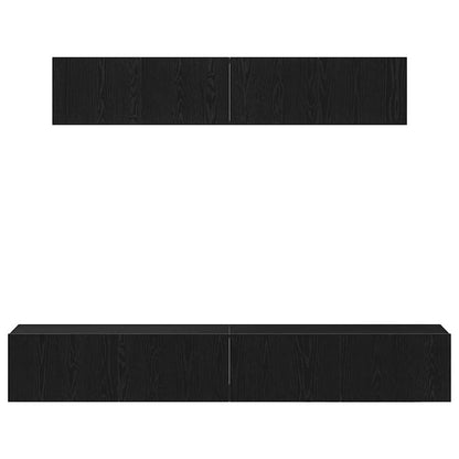 TV-Schrank-Set 4 pcs Schwarze Eiche 100 x 30 x 30 cm