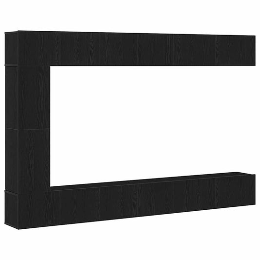 TV-Schrank-Set 9 pcs Schwarze Eiche 30,5 x 30 x 110 cm