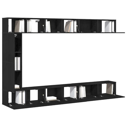 TV-Schrank-Set 9 pcs Schwarze Eiche 30,5 x 30 x 110 cm